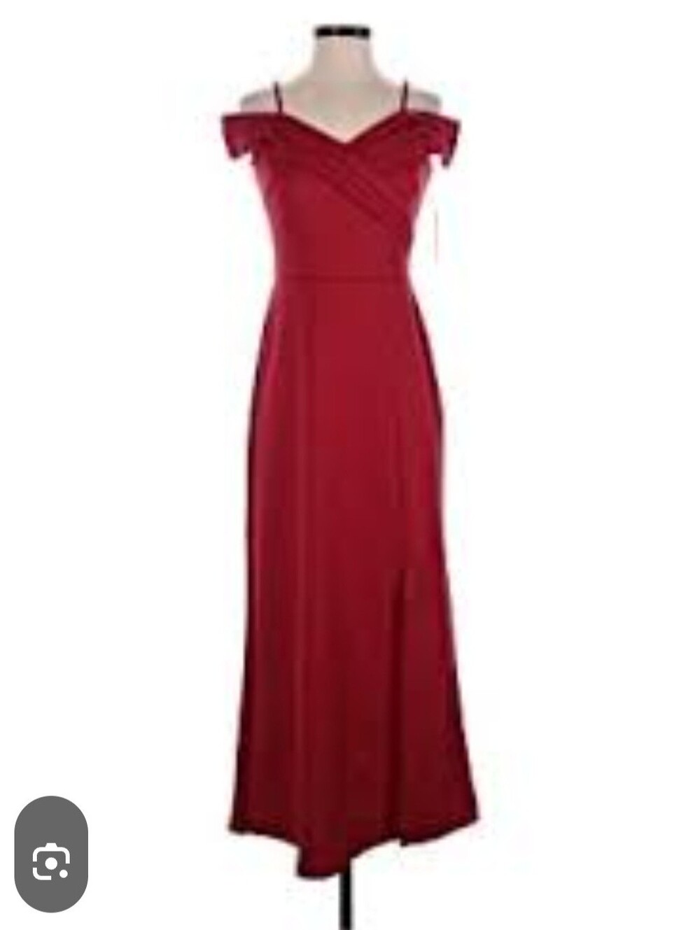 NWOT Alexa B Nites Woman Elegant Off-Shoulder Burgundy Evening Gown Size 14W